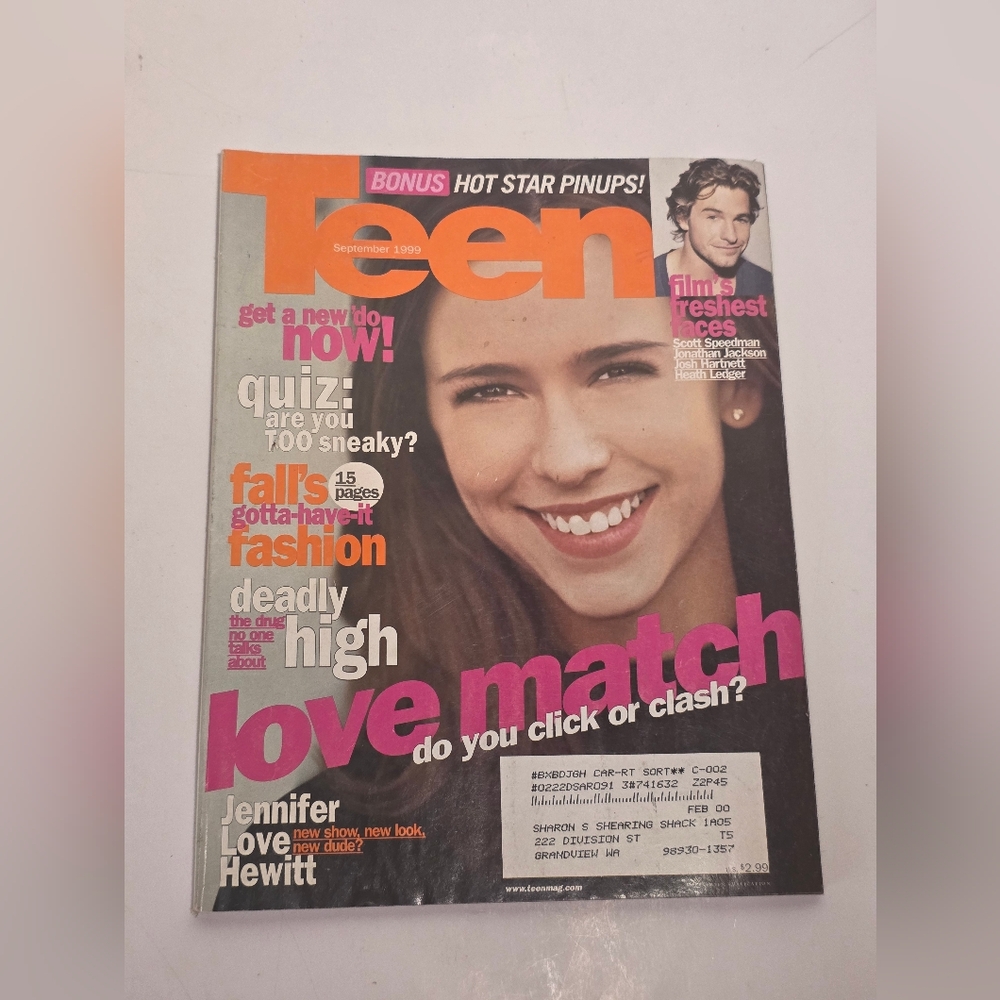 1998 July YM Magazine - JENNIFER LOVE HEWITT Cover - 90s Vintage Y2K Fashion
